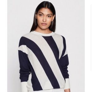 Equipment Cetine silk cotton sweater blue cream